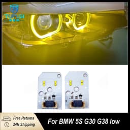 Yellow For BMW 5 Series G30 G31 G38 M5 6GT 2018-2020 LED DRL Headlight Daytime Running Lights 63117214939 63117214940