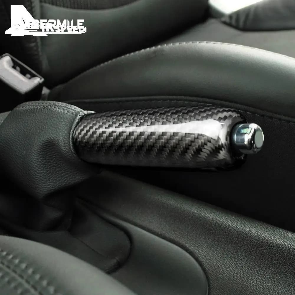 For BMW MINI Cooper R55 Clubman R56 R57 R58 R59 R50 R53 Dry Carbon Fiber Car Handbrake Grip Covers Interior Trim Accessories