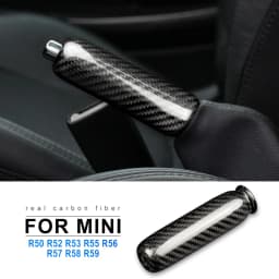 For BMW MINI Cooper R55 Clubman R56 R57 R58 R59 R50 R53 Dry Carbon Fiber Car Handbrake Grip Covers Interior Trim Accessories