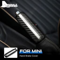 For BMW MINI Cooper R55 Clubman R56 R57 R58 R59 R50 R53 Dry Carbon Fiber Car Handbrake Grip Covers Interior Trim Accessories