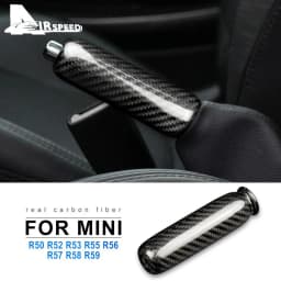 For BMW MINI Cooper R55 Clubman R56 R57 R58 R59 R50 R53 Dry Carbon Fiber Car Handbrake Grip Covers Interior Trim Accessories