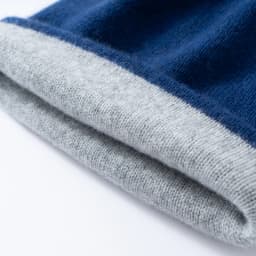 Seamless Cashmere Double-layer Two-color Hat 100% Cashmere Dot Yarn Knitted Toe Cap Men's and Women's Ear Protection Warm Hat