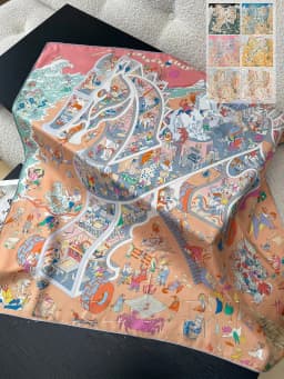 Double-Sided Silk Scarf 90cm 18 Momme Twill Fashionable Versatile Silk Authentic Silk Square Scarf for All Seasons