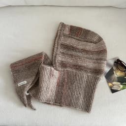 Hat And Scarf Set For Women Winter Warmth Ear Protection Balaclava Cold-Proof Hooded Scarf