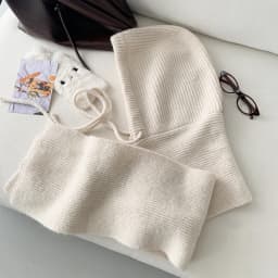 Thick And Warm Solid Color Hooded Scarf For Women Versatile And Korean-Style Student Scarf