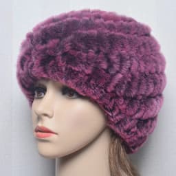 Women Knit Real Rex Rabbit Fur Hat Scarf Sets Natural Warm Rex Rabbit Fur Scarves Hat Winter Lady Real Rex Rabbit Fur Hat Scarf