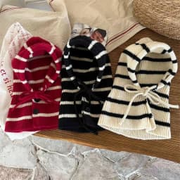 Hot Sale Kids Autumn-Winter Warm Thick Knit Hat Scarf Set Versatile Wool Knitted Ear Protector Cap Skullies For Boys And Girls