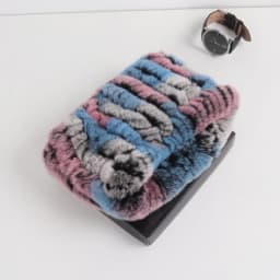 2026 New Fashion Knitted Good Elastic Real Fur Scarf Hat Sets Women Winter Warm 100% Natural Rex Rabbit Fur Scarves Hats Sets