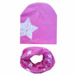 New Fashion Baby Hat Scarf Set Baby Head Cover Spring Girls Boys Warm Neck Collar Kids Beanies Sets Cotton Children Hats Scarf