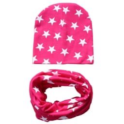 New Fashion Baby Hat Scarf Set Baby Head Cover Spring Girls Boys Warm Neck Collar Kids Beanies Sets Cotton Children Hats Scarf