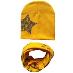 New Fashion Baby Hat Scarf Set Baby Head Cover Spring Girls Boys Warm Neck Collar Kids Beanies Sets Cotton Children Hats Scarf