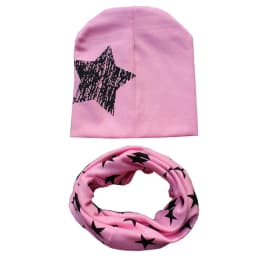 New Fashion Baby Hat Scarf Set Baby Head Cover Spring Girls Boys Warm Neck Collar Kids Beanies Sets Cotton Children Hats Scarf