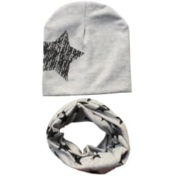 New Fashion Baby Hat Scarf Set Baby Head Cover Spring Girls Boys Warm Neck Collar Kids Beanies Sets Cotton Children Hats Scarf