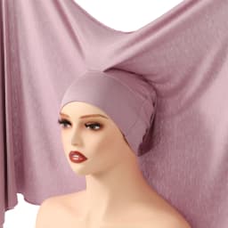 6/Pcs Modal Inner Caps Hijab And 1/Pcs Hairband Set Muslim Instant Hijabs Scarf Shawls Elastic Jersey Bonnet Islam Turban