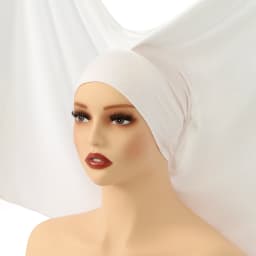 6/Pcs Modal Inner Caps Hijab And 1/Pcs Hairband Set Muslim Instant Hijabs Scarf Shawls Elastic Jersey Bonnet Islam Turban