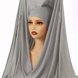 6/Pcs Modal Inner Caps Hijab And 1/Pcs Hairband Set Muslim Instant Hijabs Scarf Shawls Elastic Jersey Bonnet Islam Turban