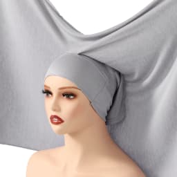6/Pcs Modal Inner Caps Hijab And 1/Pcs Hairband Set Muslim Instant Hijabs Scarf Shawls Elastic Jersey Bonnet Islam Turban