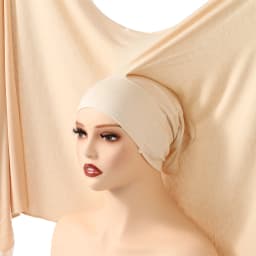 6/Pcs Modal Inner Caps Hijab And 1/Pcs Hairband Set Muslim Instant Hijabs Scarf Shawls Elastic Jersey Bonnet Islam Turban