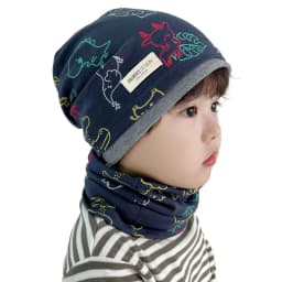 New Good Cotton Children Hat Scarf Set Panda Spacecraft Autumn Winter Hat for Boys Warm Children Beanies Baby Neck Scarf Collar