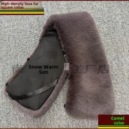 Washable Fake Mink Fur Collar Men's Foldover Collar Universal down Jacket Cotton Coat Warm Fake Collar British Style Winter S...