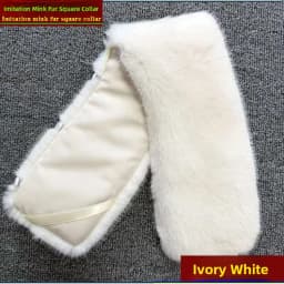 Washable Fake Mink Fur Collar Men's Foldover Collar Universal down Jacket Cotton Coat Warm Fake Collar British Style Winter S...