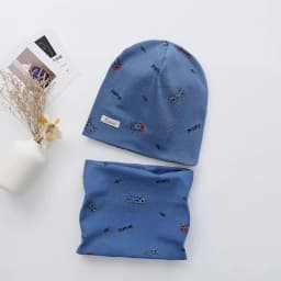 New Spring Autumn Girls Hat Scarf Set Cartoon Owl Star Swan Baby Boy Girls Hat Set Children Hat Scarf-Collar Cotton Kids Hat Set