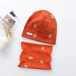 New Spring Autumn Girls Hat Scarf Set Cartoon Owl Star Swan Baby Boy Girls Hat Set Children Hat Scarf-Collar Cotton Kids Hat Set
