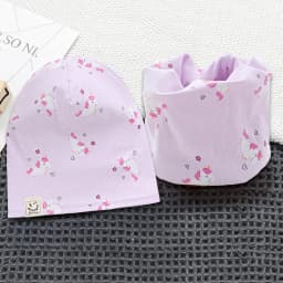 New Spring Autumn Girls Hat Scarf Set Cartoon Owl Star Swan Baby Boy Girls Hat Set Children Hat Scarf-Collar Cotton Kids Hat Set