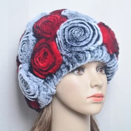 New Women Winter Fur Hat Scarf Sets Natural Warm Real Rex Rabbit Fur Cap Scarves Lady Knitted Warm 100% Genuine Fur Hats Muffler