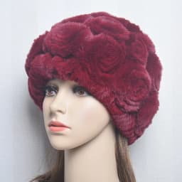 New Women Winter Fur Hat Scarf Sets Natural Warm Real Rex Rabbit Fur Cap Scarves Lady Knitted Warm 100% Genuine Fur Hats Muffler