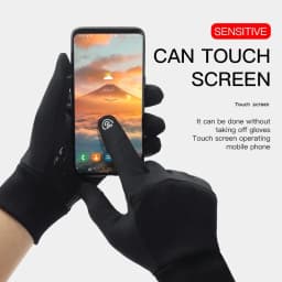 Non-slip Motorcycle Gloves for Men, Touch Screen, Black, Outdoor Cycling, Gym, Fitness, Sports, Running, Warm, Autumn, Winter