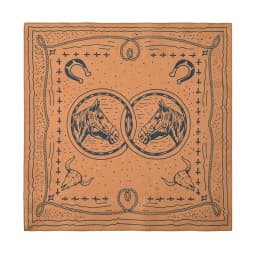 Pure Cotton Vintage Square Scarf Men's Neck Warmer Cowboy Headband WEST WILD Scarf Women's Hair Accessory Fashionable Unisex