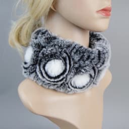 Women Knit Real Rex Rabbit Fur Hat Scarf Sets Natural Warm Rex Rabbit Fur Scarves Hat Winter Lady Real Rex Rabbit Fur Hat Scarf
