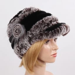 New Women Winter Knit Real Rex Rabbit Fur Hat Scarf Sets Natural Warm Fur Cap Scarves 2 Pieces Girl Quality Real Fur Hat Muffler