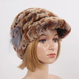New Women Winter Knit Real Rex Rabbit Fur Hat Scarf Sets Natural Warm Fur Cap Scarves 2 Pieces Girl Quality Real Fur Hat Muffler