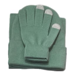 New Unisex Thick Autumn Winter Scarf Hat Gloves Set For Women Outdoor Warm Soft Solid Neck Scaf Beanies Cap Men Windproof Gift