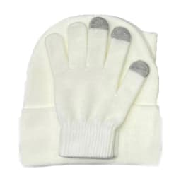 New Unisex Thick Autumn Winter Scarf Hat Gloves Set For Women Outdoor Warm Soft Solid Neck Scaf Beanies Cap Men Windproof Gift
