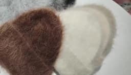 Fluffy Alpaca Wool Beanies Scarf Set Women Warm Knitted Hat Two Piece Winter