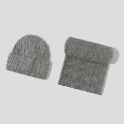 Fluffy Alpaca Wool Beanies Scarf Set Women Warm Knitted Hat Two Piece Winter