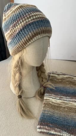 Winter Women GradientColor Knitted Hat Scarf Gloves Set Thickened Fleece Lining Skullcap Outdoor Cycling Wind Protection Beanies