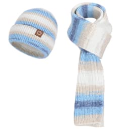 Winter Women GradientColor Knitted Hat Scarf Gloves Set Thickened Fleece Lining Skullcap Outdoor Cycling Wind Protection Beanies
