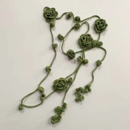 Handwoven Black Rose Flower Scarf Narrow Long Silk Scarf Neck Warmer Y2K Trendy Accessory Necklace Decoration for Youth And A...