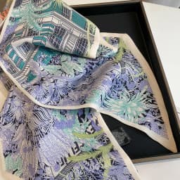Korean Style Silk Scarf Women's Double Layer Fashion Long Scarf Artificial Silk Feather Woven Belt Neck Protection Versatile ...