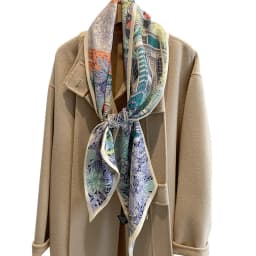 Korean Style Silk Scarf Women's Double Layer Fashion Long Scarf Artificial Silk Feather Woven Belt Neck Protection Versatile ...