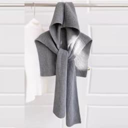 Women's Knitted Hat Scarf Shawl One-Piece Winter Warm Neck Protection Scarf Trendy Striped Design Autumn Winter New Style