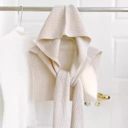 Women's Knitted Hat Scarf Shawl One-Piece Winter Warm Neck Protection Scarf Trendy Striped Design Autumn Winter New Style