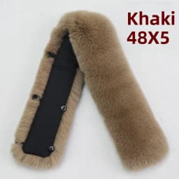 Warmth Insulated Rabbit Fur Collar for Men's Leather Jacket And down Coat Whole Skin Stand Collar Anti Dirt Fake Fur Collar