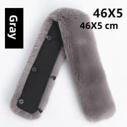 Warmth Insulated Rabbit Fur Collar for Men's Leather Jacket And down Coat Whole Skin Stand Collar Anti Dirt Fake Fur Collar