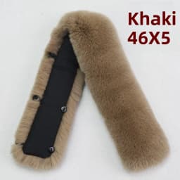 Warmth Insulated Rabbit Fur Collar for Men's Leather Jacket And down Coat Whole Skin Stand Collar Anti Dirt Fake Fur Collar