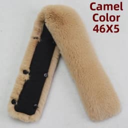 Warmth Insulated Rabbit Fur Collar for Men's Leather Jacket And down Coat Whole Skin Stand Collar Anti Dirt Fake Fur Collar